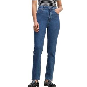 Everlane The Way High Slim Jean Deep Blue Rinse Denim Pants 29 Regular